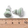 Animal Flocking Resin Pendants RESI-A049-03D-3