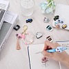 12Pcs 12 Style Food Grade Eco-Friendly Silicone Focal Beads SIL-SC0001-36-4