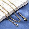 304 Stainless Steel Cable Chain Necklace Making X-STAS-P045-01G-A-3
