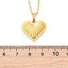 Heart 304 Stainless Steel Pendant Necklaces NJEW-H059-18G-5