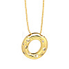Brass Micro Pave Clear Cubic Zirconia Initial Pendant Necklaces FS-WGF17D9-20-1