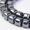 Non-magnetic Synthetic Hematite Beads Strands G-F396-34-8x8mm-1