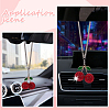 1Pc Alloy Rhinestone Car Pendant Decorations AJEW-CN0007-26-5