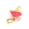 Real 18K Gold Plated Rack Plating Brass Enamel Charms KK-M293-23G-02-2