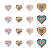 Kissitty 20Pcs 5 Style Heart Alloy Enamel Pendants ENAM-KS0001-08-1