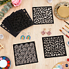 1 Bag Square Acrylic Clay Templates DIY-BC0017-60-4