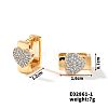 Exquisite Brass Cubic Zirconia Hoop Earrings Fashionable Light Luxury EN3561-1-1