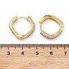 Brass Micro Pave Clear Cubic Zirconia Hoop Earrings EJEW-C182-07A-G-5