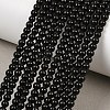 Natural Obsidian Round Beads Strands G-E329-4mm-37-1