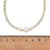 Gradient Color Gemstone & Natural Cultured Freshwater Pearl Beaded Necklaces NJEW-JN06316-4