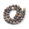 Natural Flower Agate Beads Strands X-G-Q462-8mm-34-2
