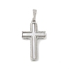 Brass Pave Natural White Shell Pendants KK-S522-01A-P-1