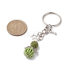 Alloy with Glass Seed Beads Keychain KEYC-MZ00010-05-3