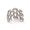 304 Stainless Steel Web Open Cuff Rings RJEW-K258-06P-4