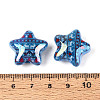 Christmas UV Plating Printed Opaque Acrylic Beads MACR-N018-06D-3