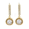 Stainless Steel Inlay Rhinestone & Clear Cubic Zirconia Stud Earrings for Women EJEW-M024-09G-1