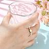 Natural Freshwater Pearl & 304 Stainless Steel Bead Finger Rings RJEW-FS00001-11-5