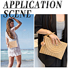 Women's Straw Knitted Bag AJEW-WH0348-18-5