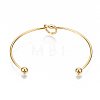 304 Stainless Steel Love Knot Cuff Bangle Making LS-MAK-S073-001G-3