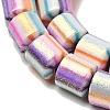 Polymer Clay Beads Strands CLAY-H006-04R-3