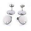 Non-Tarnish 304 Stainless Steel Stud Earring Findings LS-X-STAS-K184-01-03P-1