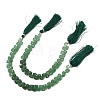 Top Drilled Faceted Triangle Natural Green Strawberry Quartz Beads Strands GG-NH0010-D01-01-2