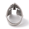 304 Stainless Steel Spartan Soldier Helmet Finger Rings for Men RJEW-U005-05AS-3