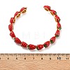 Brass Enamel Cuff Bracelets BJEW-L703-02B-G-5