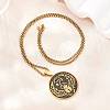 Religion 201 Stainless Steel Eye of Horus Egyptian Scarab Pendant Egyptian Scarab Box Chain Necklaces SA-H003-02G-1