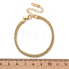 304 Stainless Steel Box Chain Bracelets for Women BJEW-D338-01G-01-3