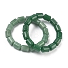 Column Natural Green Aventurine Beads Stretch Bracelets for Women Men BJEW-A148-01A-16-4