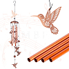 Aluminium Hummingbird Wind Chime AJEW-WH0481-677-1