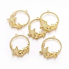 Alloy Open Back Bezel Pendants PALLOY-P180-04G-1