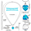 March Glass Urn Pendant Necklace DIY Making Kit DIY-CN0001-82J-2