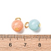 Opaque Crackle Glass Pendants PALLOY-JF02851-3