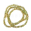 Electroplate Glass Beads Strands EGLA-A034-T4mm-J02-7