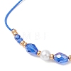Glass & Seed Beads Braided Bead Bracelets BJEW-MZ00283-01-4