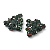 Christmas Tree Polymer Clay Rhinestone Beads CLAY-NH0001-14H-3