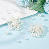 Beaded Plastic Imitation Pearl Flower Shoe Decoration FIND-FG0002-02-5