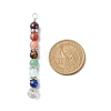 7 Chakra Mixed Gemstone Copper Wire Wrapped Big Pendants PALLOY-JF01899-02-3