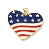 Independence Day Brass Enamel Pendants KK-CBAA41C-16B-G-1