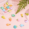 SUNNYCLUE 20Pcs 10 Style Spray Painted Alloy Enamel Pendant ENAM-SC0002-50-4