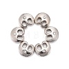 Letter Slider Beads for Watch Band Bracelet Making ALRI-O012-B-NR-1