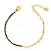 304 Stainless Steel Micro Pave Cubic Zirconia Link Bracelets FS-WGD7E2A-01-1