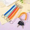 6Pcs Plastic Spiral Retractable Spring Coil Keychains KEYC-TA0004-83-7