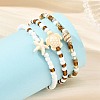 Ocean Glass Seed Beads Stretch Bracelet Sets BJEW-JB14496-2