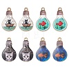 8Pcs 4 Style Alloy Enamel Pendants ENAM-YW0003-06-1