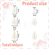 160Pcs 6 Style Glass Pearl Beads HY-AR0001-13-2