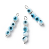 Handmade Evil Eye Lampwork  Pendants PALLOY-JF01725-02-1