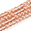 Baking Paint Transparent Glass Beads Strands DGLA-N011-6mm-04-1